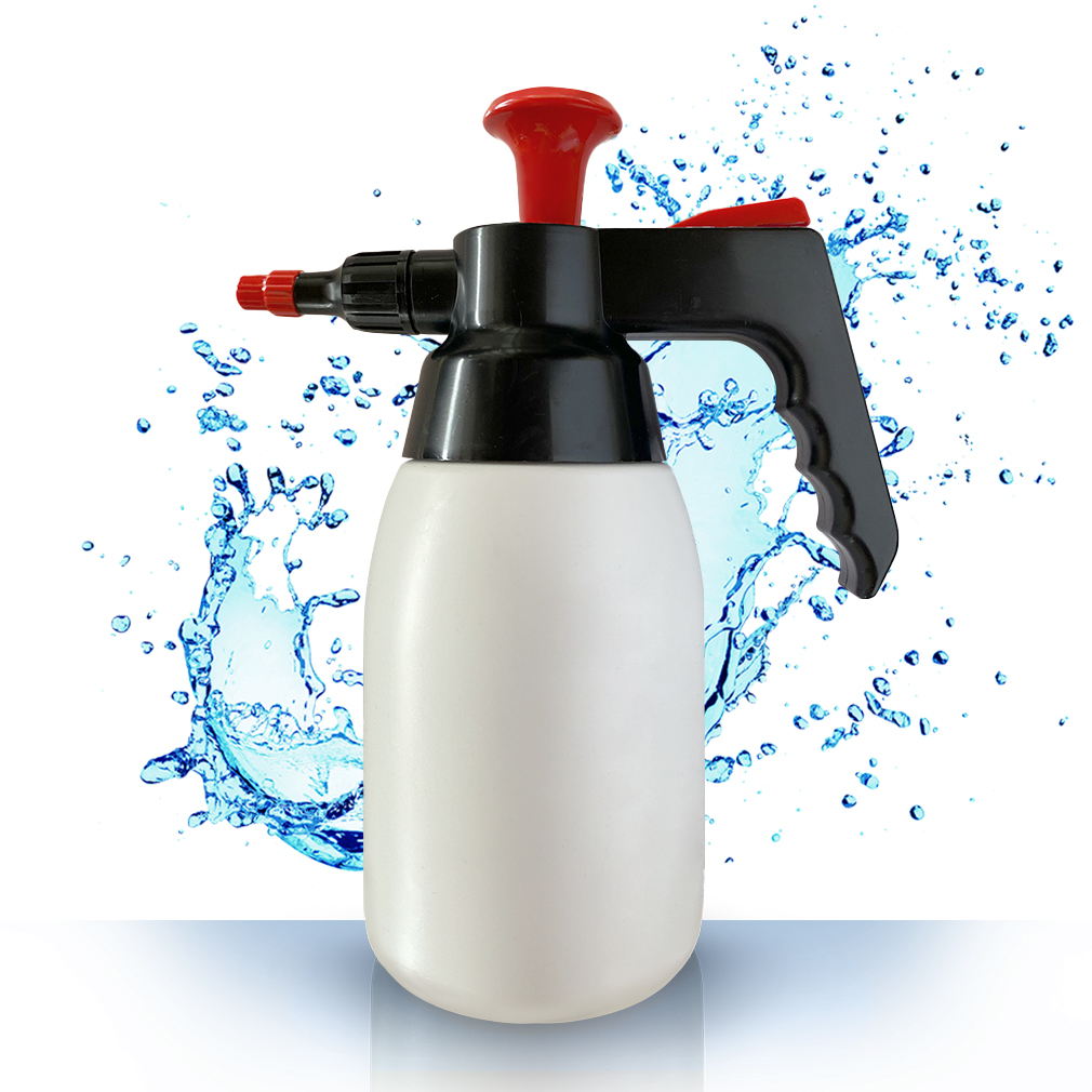 Pumpsprühflasche, Druckluftzerstäuber weiss/rot  (Lösemittel geeignet)