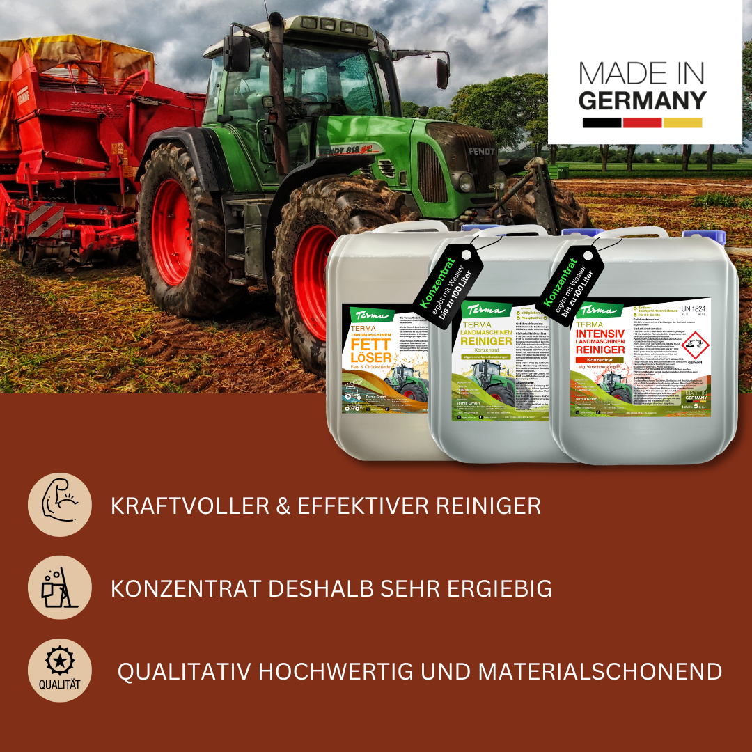 Terma Maschinen Reiniger 5L Kanister für Allgemeine Verschmutzungen für Geräte-, Bau- & Landmaschinen (Konzentrat)